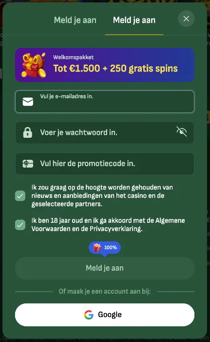 Stappenplan voor BetSixty account registratie en online aanmelden